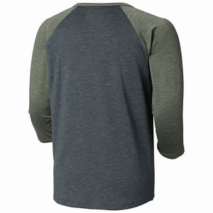 Columbia Outdoor EleHerrts™ 3/4 Sleeve Skjorta Flickor MörkGrå/Gröna (RBCYU0195)